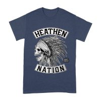 Heathen Nation Red Indian Skull Graphic T-Shirt Established 2001 Unisex Adult