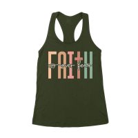 Faith Over Fear Inspirational Graphic T-Shirt for Empowerment Women's Racerback Tank Top