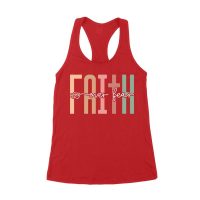 Faith Over Fear Inspirational Graphic T-Shirt for Empowerment Women's Racerback Tank Top