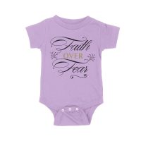 Faith Over Fear Inspirational T-Shirt for Strength, Courage, and Belief Unisex Baby Jersey
