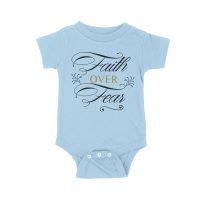 Faith Over Fear Inspirational T-Shirt for Strength, Courage, and Belief Unisex Baby Jersey