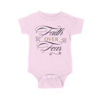 Faith Over Fear Inspirational T-Shirt for Strength, Courage, and Belief Unisex Baby Jersey