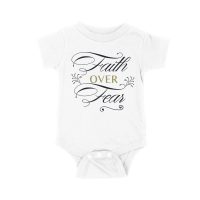 Faith Over Fear Inspirational T-Shirt for Strength, Courage, and Belief Unisex Baby Jersey
