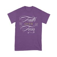 Faith Over Fear Inspirational T-Shirt for Strength, Courage, and Belief Unisex Youth