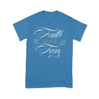 Faith Over Fear Inspirational T-Shirt for Strength, Courage, and Belief Unisex Youth