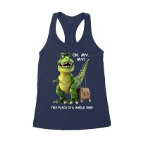 Oh My My! T-Rex Travel Adventure T-Shirt ? This Place is Amazing Women's Racerback Tank Top
