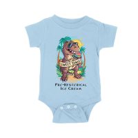 Sweet Dino Pre-Hysterical Ice Cream T-Shirt ? Fun Dinosaur Summer Vibes Unisex Baby Jersey