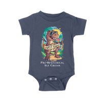Sweet Dino Pre-Hysterical Ice Cream T-Shirt ? Fun Dinosaur Summer Vibes Unisex Baby Jersey