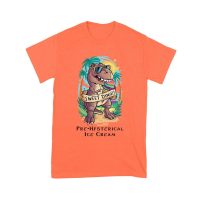 Sweet Dino Pre-Hysterical Ice Cream T-Shirt ? Fun Dinosaur Summer Vibes Unisex Youth