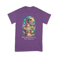 Sweet Dino Pre-Hysterical Ice Cream T-Shirt ? Fun Dinosaur Summer Vibes Unisex Youth