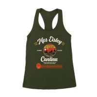 Retro Cantina T-Shirt ? No Droids, Live Music, Outer Space Adventure Graphic Tee Women's Racerback Tank Top