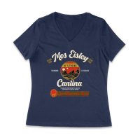 Retro Cantina T-Shirt ? No Droids, Live Music, Outer Space Adventure Graphic Tee Women Jersey V-Neck