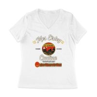 Retro Cantina T-Shirt ? No Droids, Live Music, Outer Space Adventure Graphic Tee Women Jersey V-Neck