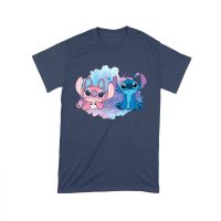 Adorable Alien Couple T-Shirt ? Cute Blue and Pink Cartoon Duo with Hearts, Perfect Gift for Kids, Teens & Couples, Fun Watercolor Art Tee Unisex Toddler