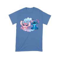 Adorable Alien Couple T-Shirt ? Cute Blue and Pink Cartoon Duo with Hearts, Perfect Gift for Kids, Teens & Couples, Fun Watercolor Art Tee Unisex Toddler