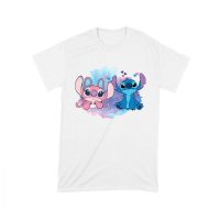Adorable Alien Couple T-Shirt ? Cute Blue and Pink Cartoon Duo with Hearts, Perfect Gift for Kids, Teens & Couples, Fun Watercolor Art Tee Unisex Toddler