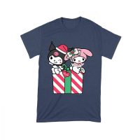 Festive Christmas Duo T-Shirt ? Cute Black and Pink Characters with Holiday Gift Box, Perfect Christmas Gift for Kids & Teens, Fun Holiday Cartoon Tee Unisex Toddler