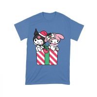 Festive Christmas Duo T-Shirt ? Cute Black and Pink Characters with Holiday Gift Box, Perfect Christmas Gift for Kids & Teens, Fun Holiday Cartoon Tee Unisex Toddler