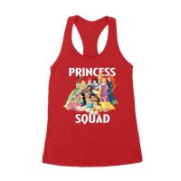 Princess Squad T-Shirt ? Adorable Cartoon Character Group, Perfect for Kids and Teens, Fun Gift Idea, Stylish Matching Tee for Friends and Family Women's Racerback Tank Top