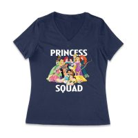 Princess Squad T-Shirt ? Adorable Cartoon Character Group, Perfect for Kids and Teens, Fun Gift Idea, Stylish Matching Tee for Friends and Family Women Jersey V-Neck
