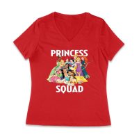 Princess Squad T-Shirt ? Adorable Cartoon Character Group, Perfect for Kids and Teens, Fun Gift Idea, Stylish Matching Tee for Friends and Family Women Jersey V-Neck