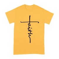 Faith T-Shirt ? Inspirational Graphic Tee, Uplifting Message, Perfect for Daily Wear, Positive Vibes, Motivational Gift Idea for Men and Women Unisex Adult