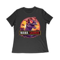 "Mama Saurus" Dinosaur Mom T-Shirt - Fun Retro Vintage Style Tee for Cool Moms and Dino Lovers Women Relaxed – Viva Party