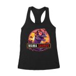 "Mama Saurus" Dinosaur Mom T-Shirt - Fun Retro Vintage Style Tee for Cool Moms and Dino Lovers Women's Racerback Tank Top – Viva Party