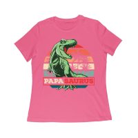 "Papa Saurus" Dinosaur T-Shirt for Dads ? Funny Father?s Day Gift, Perfect Shirt for Dino Lovers and Women Relaxed