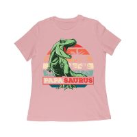 "Papa Saurus" Dinosaur T-Shirt for Dads ? Funny Father?s Day Gift, Perfect Shirt for Dino Lovers and Women Relaxed