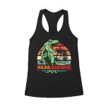 "Papa Saurus" Dinosaur T-Shirt for Dads ? Funny Father?s Day Gift, Perfect Shirt for Dino Lovers and Women's Racerback Tank Top – Viva Party