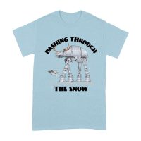 Star AT-AT Dashing Through the Snow Graphic T-Shirt ? Fun Festive Holiday Apparel Unisex Adult