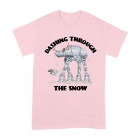 Star AT-AT Dashing Through the Snow Graphic T-Shirt ? Fun Festive Holiday Apparel Unisex Adult