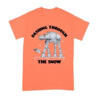 Star AT-AT Dashing Through the Snow Graphic T-Shirt ? Fun Festive Holiday Apparel Unisex Adult