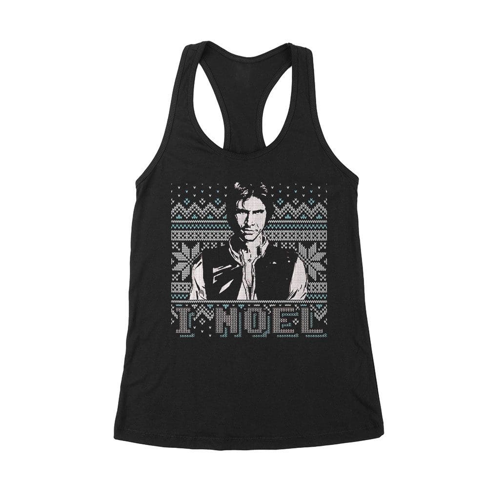 Cart-31_Wrtt-Black.jpg Star I Noel Han Solo Holiday Humor Christmas T-Shirt Women'S Racerback Tank Top – Viva Party