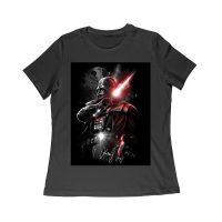 Star Wars Darth Vader Lightsaber Portrait T-Shirt - Striking Sci-Fi Graphic Tee for Galactic Fans Women Relaxed – Viva Party