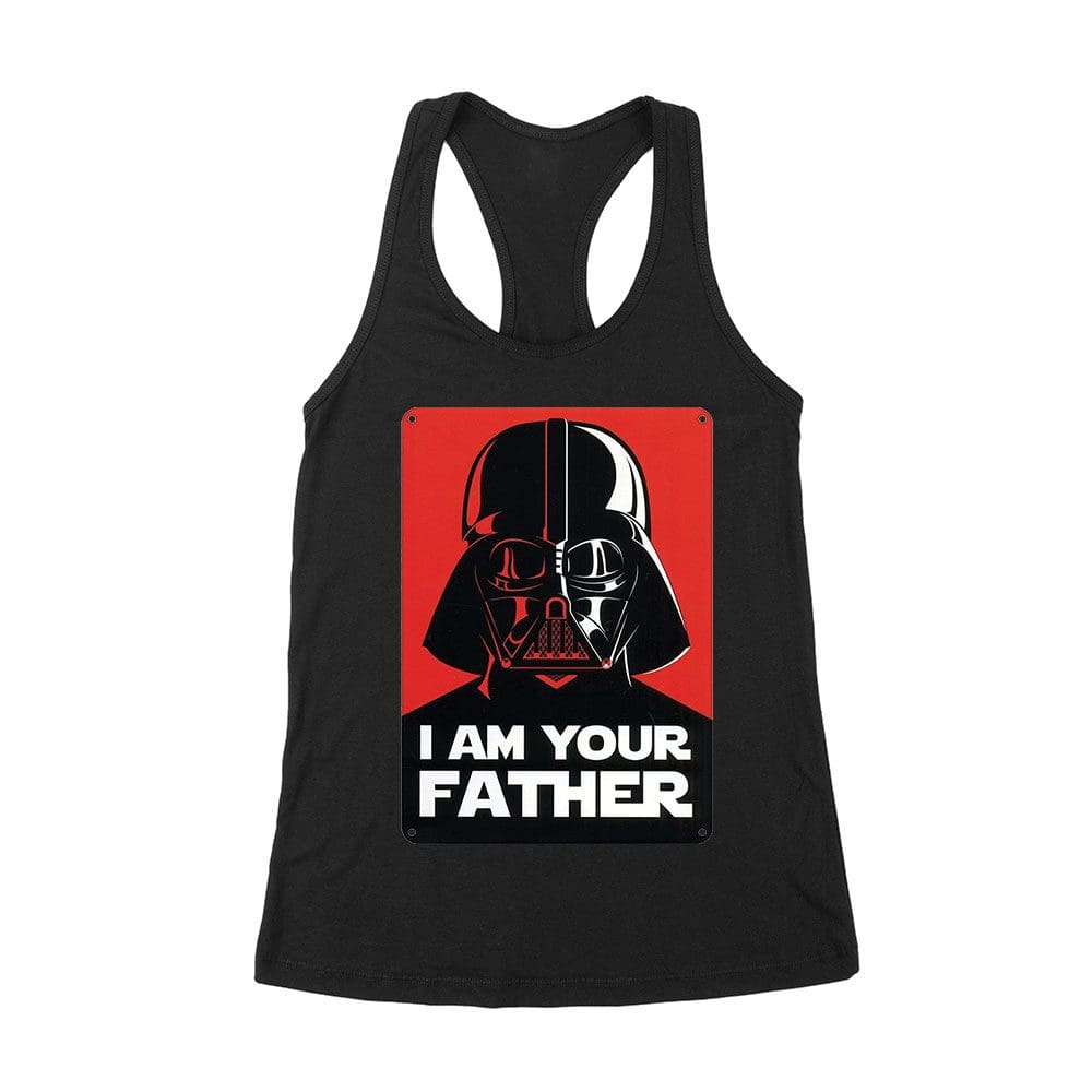 Cart-34_Wrtt-Black.jpg Star Wars Darth Vader I Am Your Father Dark Portrait T-Shirt - Iconic Sci-Fi Graphic Tee For Galactic Fans Women'S Racerback Tank Top – Viva Party
