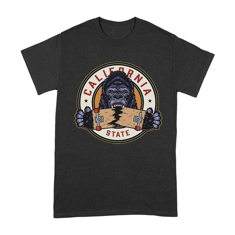 Cart-38_A-Black.jpg California Gorilla Skateboarding T-Shirt - Bold Graphic Design For Skate Fans Unisex Adult – Viva Party