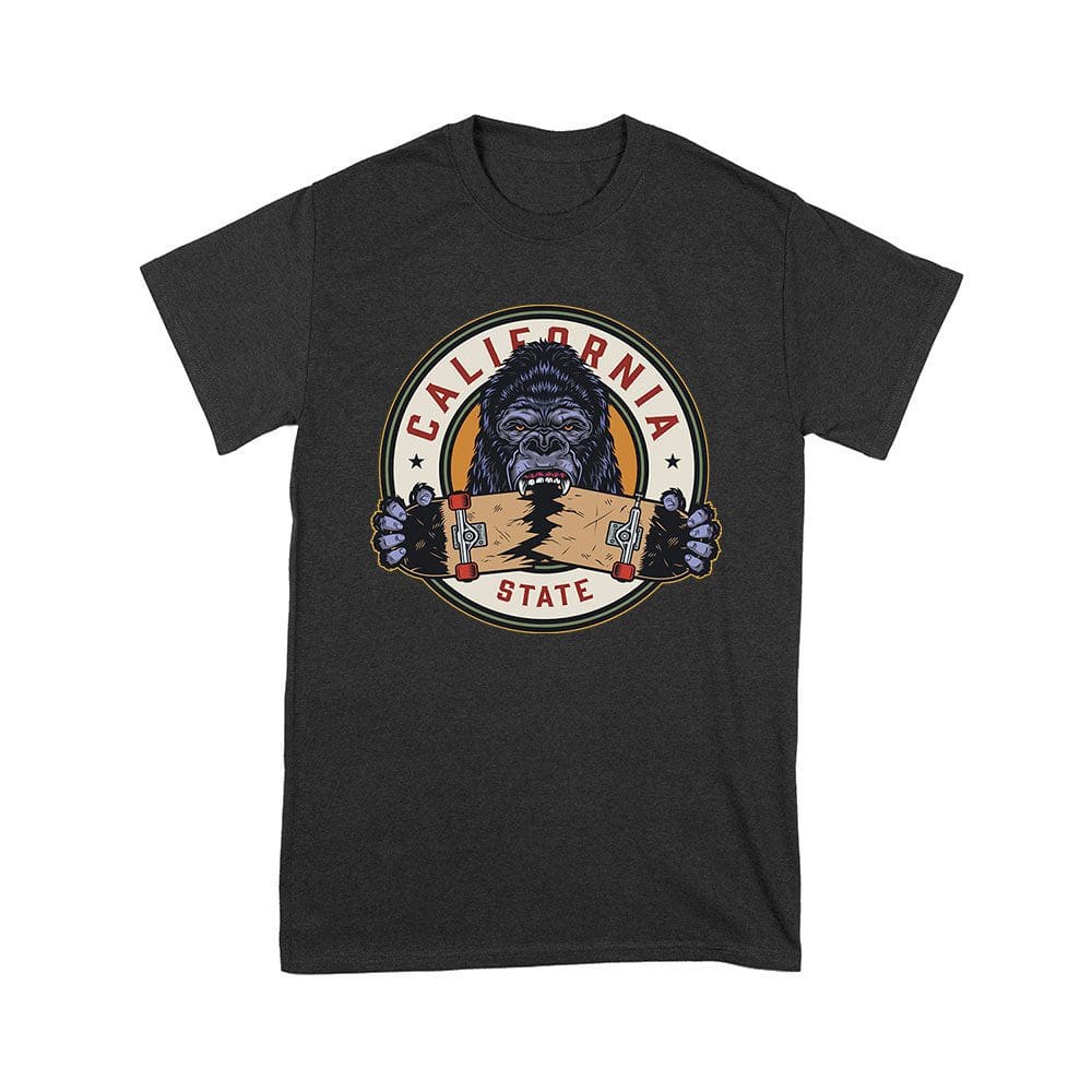 Cart-38_Y-Black.jpg California Gorilla Skateboarding T-Shirt - Bold Graphic Design For Skate Fans Unisex Youth – Viva Party
