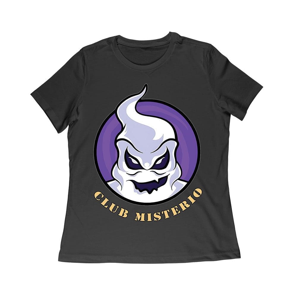 Cart-43_Wr-Black.jpg Club Misterio T-Shirt - Spooky Ghost Design - Mysterious And Fun Graphic Tee For Halloween And Beyond Women Relaxed – Viva Party