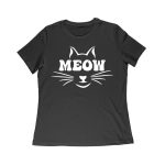 Meow T-Shirt - Cute Cat Lover Tee for Feline Fans, Pet Owners, Kitten Enthusiasts, Animal Lovers, and Funny Cat Gift Women Relaxed – Viva Party