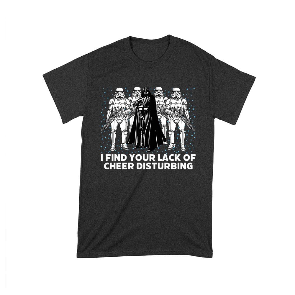 Cart-69_T-Black.jpg I Find Your Lack Of Cheer Disturbing Shirt - Funny Darth Vader Inspired Tee - Sci-Fi Holiday Gift Unisex Toddler – Viva Party