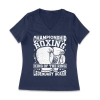 Championship Boxing ? King of the Ring Legendary Boxer T-Shirt  Women Jersey V-Neck