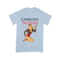 Retro Pin-Up Style Christina Aguilera T-Shirt with Red Microphone Pose Unisex Toddler