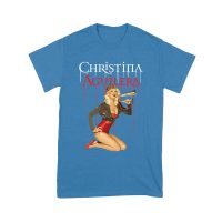 Retro Pin-Up Style Christina Aguilera T-Shirt with Red Microphone Pose Unisex Youth