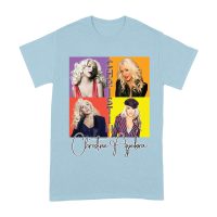 Pop Art Style Christina Aguilera T-Shirt with Four Retro Portrait Blocks Unisex Adult