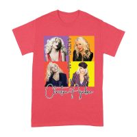 Pop Art Style Christina Aguilera T-Shirt with Four Retro Portrait Blocks Unisex Adult