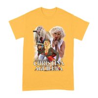 Stage Performance Christina Aguilera T-Shirt with Bold Singing Moments Unisex Adult