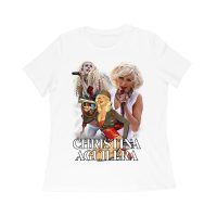 Stage Performance Christina Aguilera T-Shirt with Bold Singing Moments Women Relaxed
