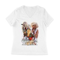 Stage Performance Christina Aguilera T-Shirt with Bold Singing Moments Women Jersey V-Neck